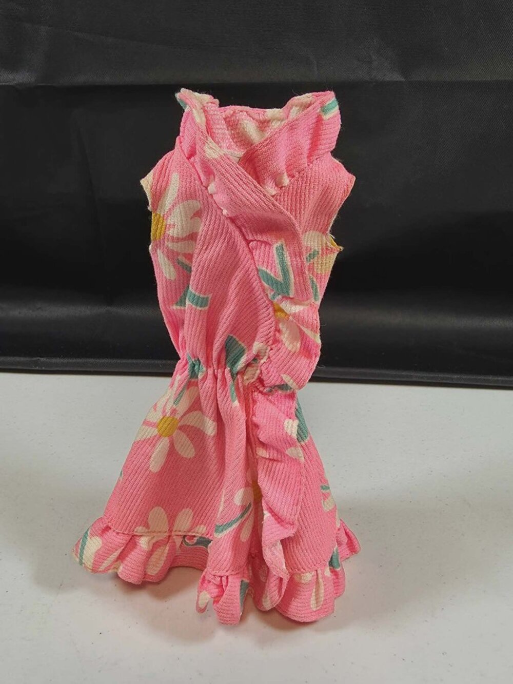 BARBIE WRAP DRESS RUFFLES & SWIRLS #1783 VINTAGE PINK DAISY 1970